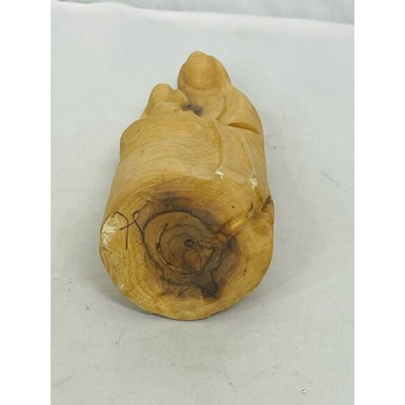 Holy Family Mary Joseph Jesus Carved Olive Wood Sculpture 6.25" - Picture 5 of 6